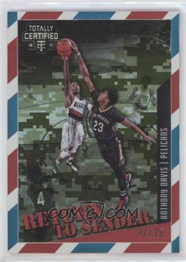 2016-17 Panini Totally Certified - Return to Sender - Camo #2 - Anthony Davis /25