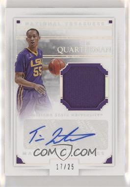 2016 Panini National Treasures Collegiate - [Base] - Silver #97 - Material Signatures - Tim Quarterman /25