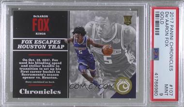 2017-18 Panini Chronicles - [Base] - Gold #107 - Rookies - De'Aaron Fox /10 [PSA 9 MINT]