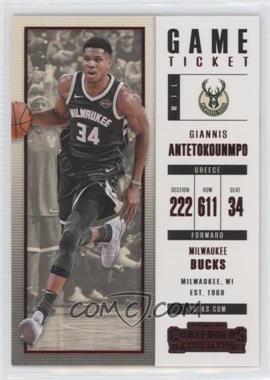 2017-18 Panini Contenders - [Base] - Game Ticket #3 - Giannis Antetokounmpo