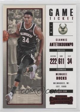 2017-18 Panini Contenders - [Base] - Game Ticket #3 - Giannis Antetokounmpo