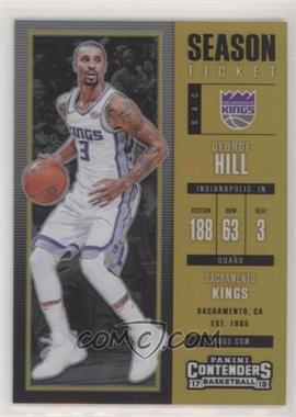 2017-18 Panini Contenders - [Base] - Premium Edition Gold Prizm #9 - Season Ticket - George Hill /10