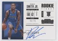 Rookie Ticket Variation - Dennis Smith Jr. (Horizontal) [EX to NM] #/…