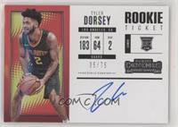 Rookie Ticket Variation - Tyler Dorsey (Horizontal) #/75