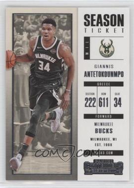 2017-18 Panini Contenders - [Base] #3 - Season Ticket - Giannis Antetokounmpo