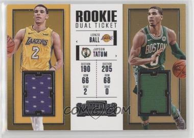 2017-18 Panini Contenders - Rookie Ticket Dual Swatches #RTD-9 - Lonzo Ball, Jayson Tatum