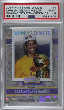 2017-18 Panini Contenders - Winning Tickets - Cracked Ice #4 - Kareem Abdul-Jabbar /25 [PSA 9 MINT]