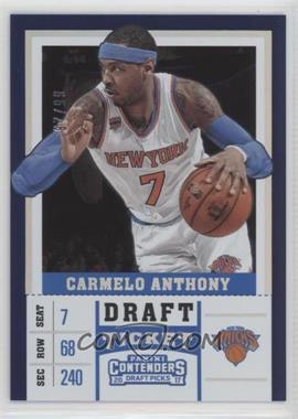 2017-18 Panini Contenders Draft Picks - [Base] - Draft Ticket #7.1 - Season - Carmelo Anthony (White Jersey) /99