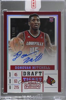 2017-18 Panini Contenders Draft Picks - [Base] - Draft Ticket #79.1 - College - Donovan Mitchell /99 [Uncirculated]