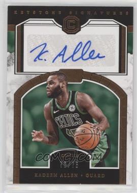 2017-18 Panini Cornerstones - Keystone Signatures - Bronze #KS-KDA - Kadeem Allen /75