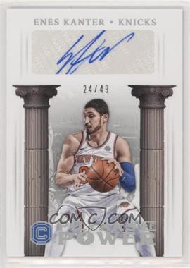 2017-18 Panini Cornerstones - Pillars of Power Autographs - Silver #PP-EKT - Enes Kanter /49