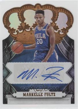 2017-18 Panini Crown Royale - Crown Rookie Autographs #CR-MFZ - Markelle Fultz /199