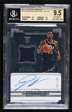 2017-18 Panini Dominion - [Base] #179 - Rookie Jersey Autographs - Donovan Mitchell /199 [BGS 9.5 GEM MINT]