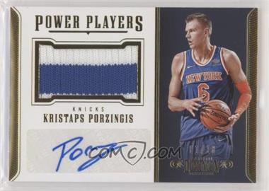 2017-18 Panini Dominion - Power Players Autographed Memorabilia - Prime #PPA-KPZ - Kristaps Porzingis /10