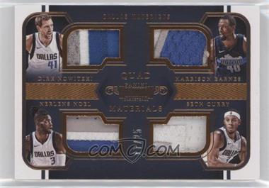 2017-18 Panini Dominion - Quad Materials - Bronze #7 - Dirk Nowitzki, Harrison Barnes, Nerlens Noel, Seth Curry /25