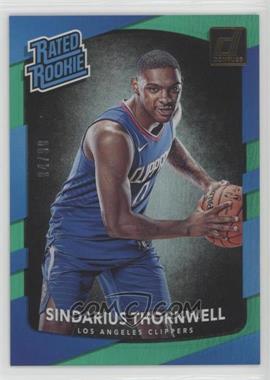 2017-18 Panini Donruss - [Base] - Holo Green Laser #194 - Rated Rookies - Sindarius Thornwell /99