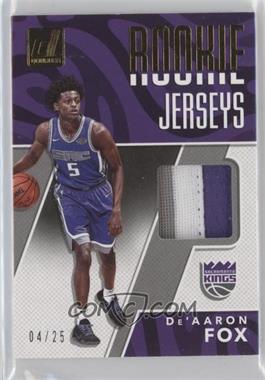 2017-18 Panini Donruss - Rookie Jerseys - Prime #RJ-DF1 - De'Aaron Fox /25