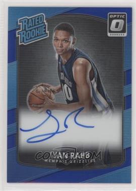 2017-18 Panini Donruss Optic - [Base] - Blue Prizm Signatures #156 - Rated Rookie - Ivan Rabb /49