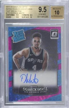 2017-18 Panini Donruss Optic - [Base] - Fast Break Pink Prizm Signatures #172 - Rated Rookie - Derrick White /20 [BGS 9.5 GEM MINT]