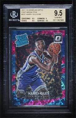 2017-18 Panini Donruss Optic - [Base] - Fast Break Pink Prizm #181 - Rated Rookie - Harry Giles /20 [BGS 9.5 GEM MINT]