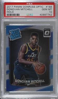 2017-18 Panini Donruss Optic - [Base] - Holo Silver Prizm #188 - Rated Rookie - Donovan Mitchell [PSA 10 GEM MT]