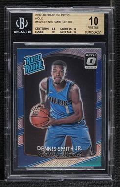 2017-18 Panini Donruss Optic - [Base] - Holo Silver Prizm #192 - Rated Rookie - Dennis Smith Jr. [BGS 10 PRISTINE]