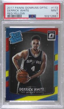 2017-18 Panini Donruss Optic - [Base] - Mega Box Red/Yellow #172 - Rated Rookie - Derrick White [PSA 9 MINT]