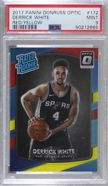 2017-18 Panini Donruss Optic - [Base] - Mega Box Red/Yellow #172 - Rated Rookie - Derrick White [PSA 9 MINT]