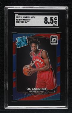 2017-18 Panini Donruss Optic - [Base] - Red Prizm #178 - Rated Rookie - OG Anunoby /99 [SGC 8.5 NM/Mt+]