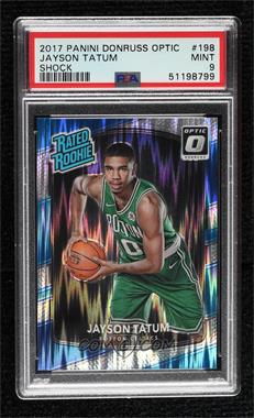 2017-18 Panini Donruss Optic - [Base] - Shock #198 - Rated Rookie - Jayson Tatum [PSA 9 MINT]