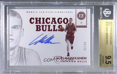 2017-18 Panini Encased - [Base] - Red #146 - Rookie Scripted Signatures - Lauri Markkanen /25 [BGS 9.5 GEM MINT]