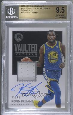 2017-18 Panini Encased - Vaulted Veteran Materials Signatures #VV-KDR - Kevin Durant /49 [Noted]