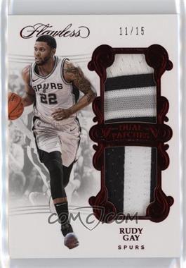 2017-18 Panini Flawless - Dual Patches - Ruby #DP-RGY - Rudy Gay /15