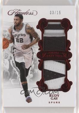 2017-18 Panini Flawless - Dual Patches - Ruby #DP-RGY - Rudy Gay /15 [Noted]
