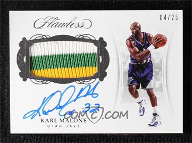 2017-18 Panini Flawless - Horizontal Patch Autographs #HP-KM - Karl Malone /25