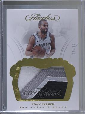 2017-18 Panini Flawless - Patches - Gold #P-TPK - Tony Parker /10