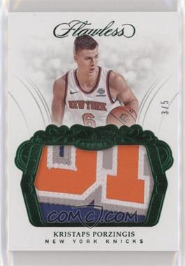 2017-18 Panini Flawless - Patches - Green #P-KPZ - Kristaps Porzingis /5