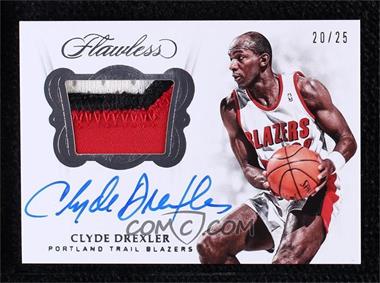 2017-18 Panini Flawless - Signature Prime Materials #SM-CD - Clyde Drexler /25