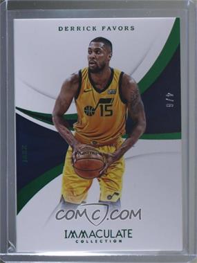 2017-18 Panini Immaculate Collection - [Base] - Emerald #34 - Derrick Favors /8