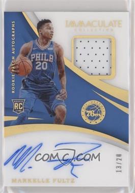 2017-18 Panini Immaculate Collection - [Base] - Jersey Number #106 - Rookie Patch Autographs - Markelle Fultz /20