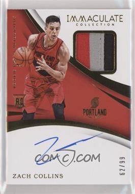 2017-18 Panini Immaculate Collection - [Base] #120 - Rookie Patch Autographs - Zach Collins /99