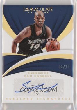 2017-18 Panini Immaculate Collection - Heralded Signatures - Gold #HS-SCL - Sam Cassell /10