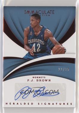2017-18 Panini Immaculate Collection - Heralded Signatures - Red #HS-PJB - P.J. Brown /25