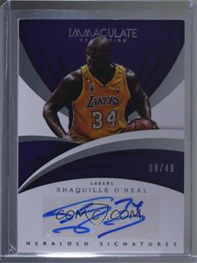 2017-18 Panini Immaculate Collection - Heralded Signatures #HS-SOL - Shaquille O'Neal /49