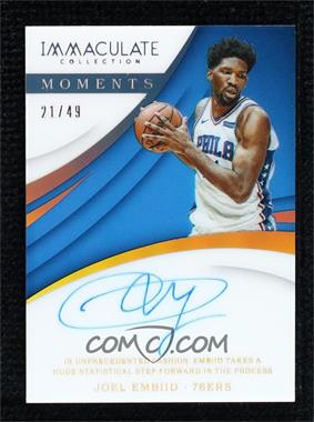 2017-18 Panini Immaculate Collection - Immaculate Moments #IM-JE - Joel Embiid /49