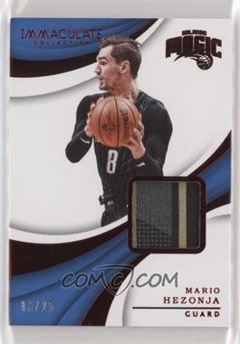 2017-18 Panini Immaculate Collection - Materials - Red #M-MHZ - Mario Hezonja /25