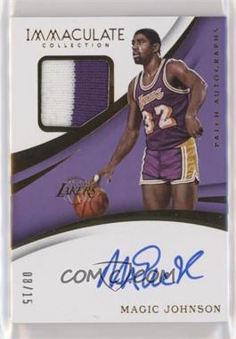 2017-18 Panini Immaculate Collection - Patch Autographs #PA-MJS - Magic Johnson /15
