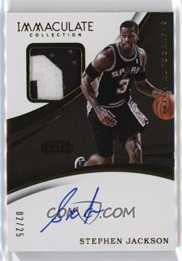 2017-18 Panini Immaculate Collection - Patch Autographs #PA-SJK - Stephen Jackson /25