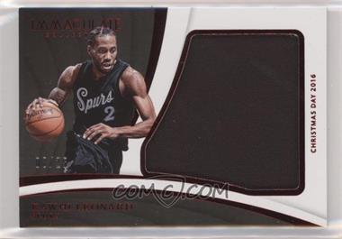 2017-18 Panini Immaculate Collection - Special Event Materials - Red #SE-KLN - Kawhi Leonard /25