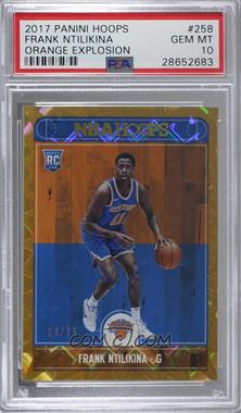 2017-18 Panini NBA Hoops - [Base] - Orange Explosion #258 - Frank Ntilikina /75 [PSA 10 GEM MT]